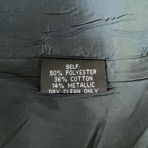 Rickie Freeman for Teri Jon Green Off-the-Shoulder Metallic Green Cocktail Dress - Picture 4 of 5